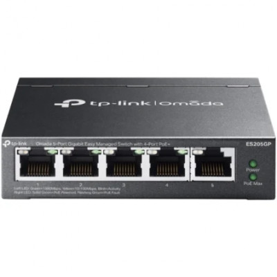 Switch TP-Link Omada ES205GP 5 Puertos/ RJ-45 10/100/1000/ PoE+