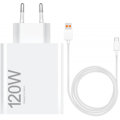 Cargador de Pared Xiaomi 120W HyperCharge Combo (Type-A)/ 1xUSB + Cable USB Tipo-C/ 120W