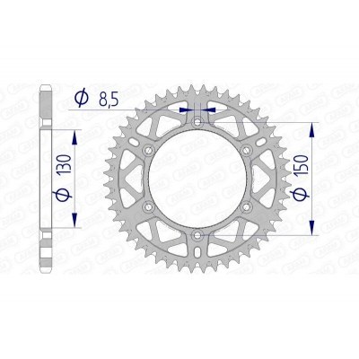 Corona AFAM aluminio ultraligera autolimpiable 13323 - Paso 520 13323+47