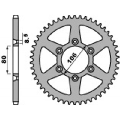 PBR Steel Standard Rear Sprocket 3560 - 520 3560.42.C45