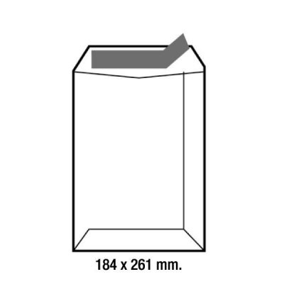 SAM C.250 bolsas cuarto prolongado 184x261mm kraft verjurado