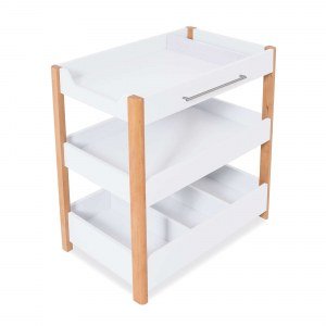 Mueble cambiador 50x80 cm con estantes madera/blanco · Dadá D100-M9577