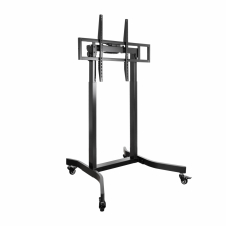 TooQ LUX Soporte de Suelo con Ruedas y Regulación Eléctrica de Altura para Pantallas 55