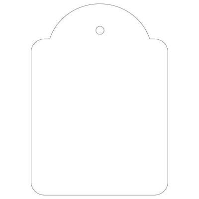 Apli Pack de 400 Etiquetas Colgantes 50x70mm - Con Hilo de Poliester Blanco Ajustable - Color Blanco