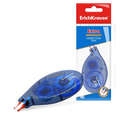 Erichkrause Cinta Correctora Extra - 5mm x 8m - Ideal para Correccion Rapida y Segura - Compatible con Cualquier Tipo de Tinta y Color - Secado Inmediato - Permite Escritura Sobre La Correccion - Colo