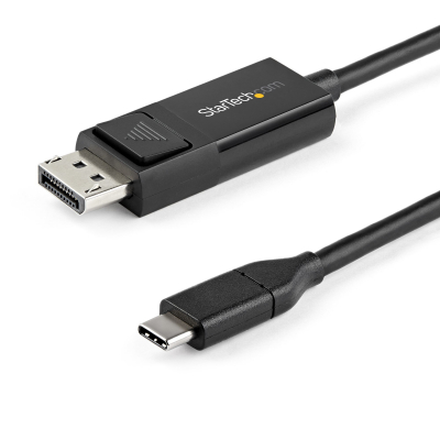 Cable de 2m USB C a DisplayPort 1.2 de 4K a 60Hz - Cable Adaptador de Vídeo Bidireccional DP a USB-C o USB-C a DP Reversible - HBR2/HDR - Cable de Monitor USB tipo C/TB3