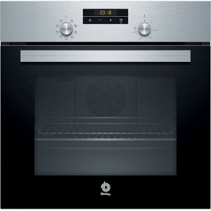 Horno multifunción Balay 3HB2031X0, 66 litros, 7 funciones, Aqualisis, raíl telescópico 1 altura, clase A, horno de leña, 60 x 60 cm, acero inoxidable