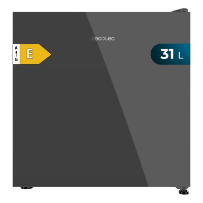 Cecotec Bolero CoolMarket TT 31 Dual Grey Glass E Mini Frigorifico Convertible - Capacidad 31L - Temperatura Regulable - Bandeja Interior Extraible - 47.4x44.7x49.6cm - Color Gris