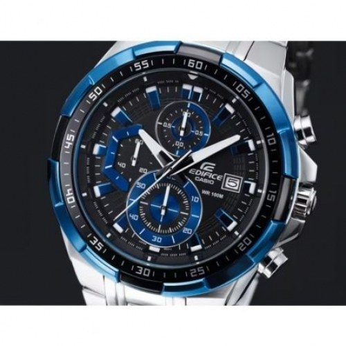 Reloj Analógico Casio Edifice Cronógrafo EFR-539D-1A2VUE/ 54mm/ Plata y Azul