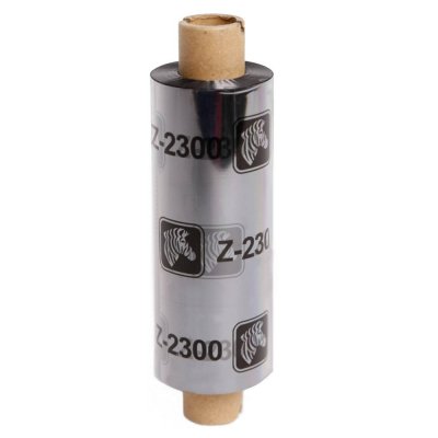 Pack de 12 cintas Zebra 2300 Wax - Transferencia térmica de cera | Ancho 33 mm | Longitud 74 m | Cintas originales