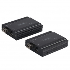StarTech.com Extensor KVM HDMI de 4K por Fibra - Alargador de Consola Switch KVM con Vídeo HDMI y USB Remoto - hasta 300m (Multimodo) - con 2 Módulo