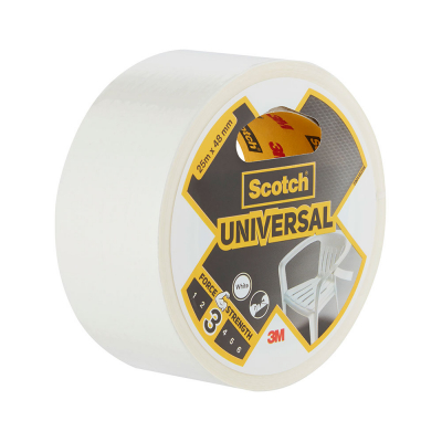 Cinta americana universal 3 25 m x 48 mm, blanca