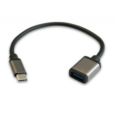 Cable USB 2.0 3GO C136/ USB Tipo-C Macho - USB Hembra/ 20cm/ Negro