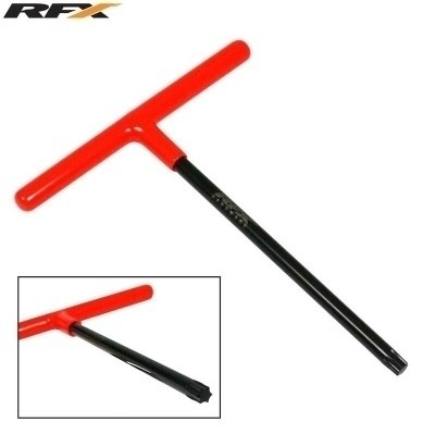 Llave de vaso en T RFX Pro (negro/naranja) de alcance estándar con mango de goma - KTM T45, cabeza Torx FXWT3024599BK