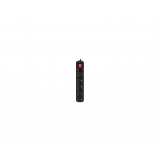 Lanberg PS1-05F-0150-BK base múltiple 1,5 m 5 salidas AC Interior Negro