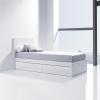 Cama junior 90x200 cm con cajones inferiores · KUBO White · Alondra