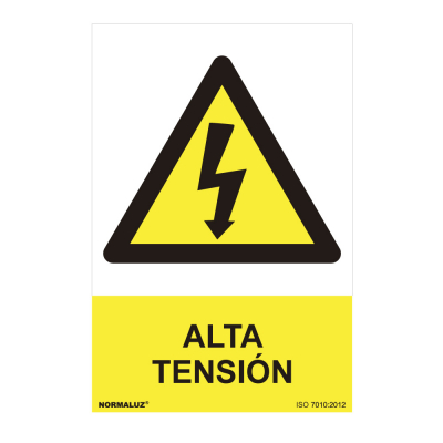 Cartel peligro alta tension (pvc 0.7mm) 30x40cm normaluz
