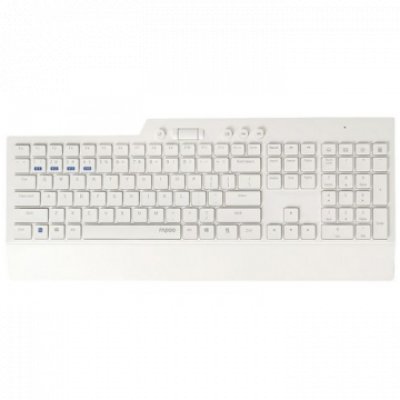 TECLADO RAPOO WIRELESS Y BLUETOOTH 8200T PORTUGUES 2.4GHz BT 3.0 4.0 TECLAS MULTIMEDIA COLOR BLANCO