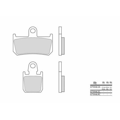 Pastillas de freno sinterizadas de competición Brembo 07YA46RC 07YA46RC