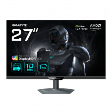 GIGABYTE G27U Monitor de juego 27” 4K UHD - Modo dual (4K 160Hz o FHD 320Hz), 3840 x 2160, 1ms, 350 cd/m², FreeSync Premium, DisplayHDR400, HDMI 2.