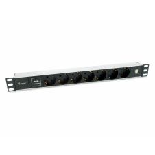 Equip unidad de distribución de energ?a (PDU) 7 salidas AC 1U Negro, Plata