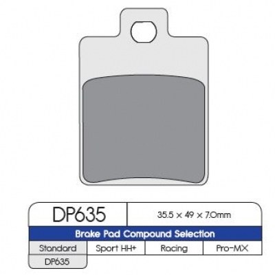 Pastillas de freno metal sinterizado estándar DP BRAKES DP635