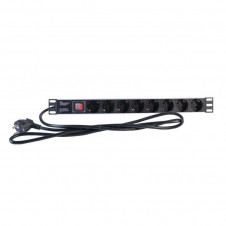2LAN Regleta 19\1 8 Schuko Negro