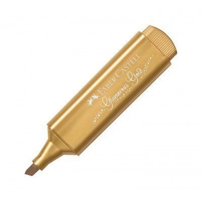 Faber-Castell Rotulador Marcador Fluorescente Textliner 46 - Punta Biselada - Trazo entre 1.2mm y 5mm - Tinta con Base de Agua - Color Oro