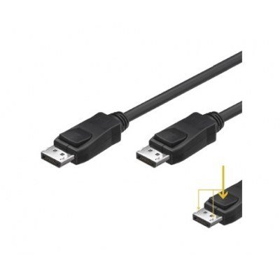 CABLE DISPLAYPORT V1.2 RESOLUCION 4K A 60HZ 2 METROS COBRE