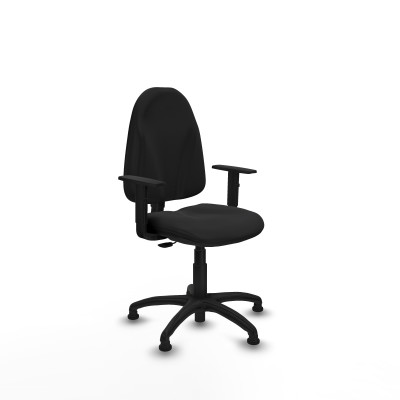 Algarra CP similpiel negro brazos 1D base poliamida topes