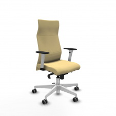 Piqueras y Crespo Albacete direcci?n sincro similpiel crema brazos 1D blancos base blanca ruedas 65 engomadas