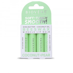 BEESWAX COCONUT+PEAR BÁLSAMOS LABIALES PACK 4 pz