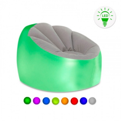 Sillón hinchable Innovagoods Chight - Luz LED multicolor | Mando a distancia | IP67 | 99x64x104 cm