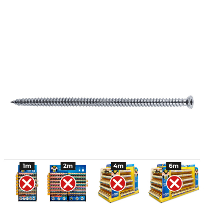 Caja 100 uds. tornillo de premarcos fbs 7,5-92 avellanado, cincado