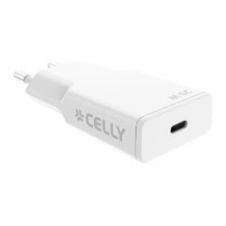 Cargador pared CELLY Usb-C 25W Blanco (SLIMTC1C25WWH)