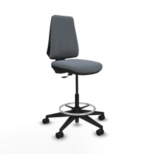 Piqueras y Crespo Taburete Elche CP bali gris base piramidal ruedas 65mm nailon