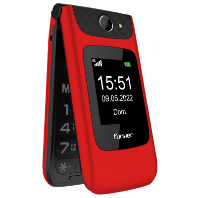 FUNC200R teléfono móvil 6,1 cm (2.4) 112 g Rojo Teléfono para personas mayores
