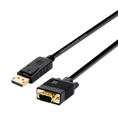 Cable Displayport Aisens A125-0365/ Displayport Macho - VGA Macho/ 2m/ Negro