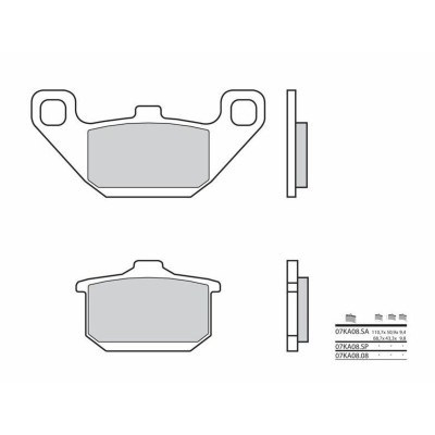 Pastillas de freno orgánicas Brembo 07KA0808 07KA0808