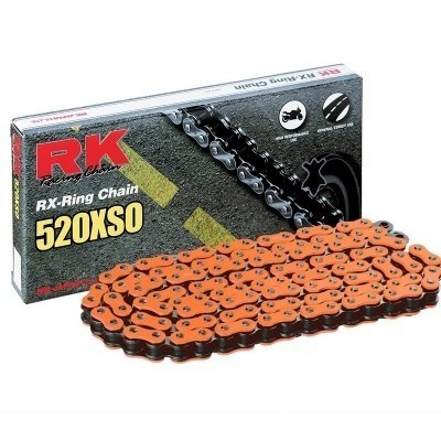 Cadena RK FO520XSO con 120 eslabones naranja DD520XSO-120