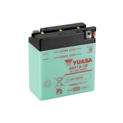 Yuasa battery 6N11A-1B Dry charged (sin electrolito) 6N11A-1B