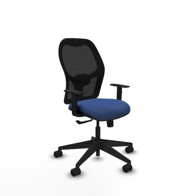 Alocén sincro malla negra bali azul marino brazos 1D base piramidal ruedas nailon 65mm
