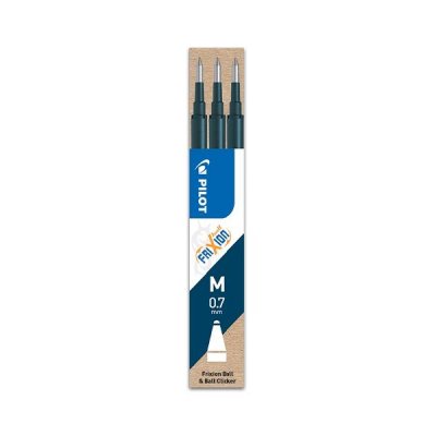 Recambio para Bolígrafo Pilot Frixion Ball Clicker 0.7/ 3 unidades/ Borrable/ Negro