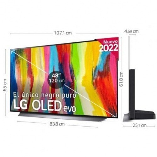 Televisor LG 4K OLED evo 48C24LA 48/ Ultra HD 4K/ Smart TV/ WiFi