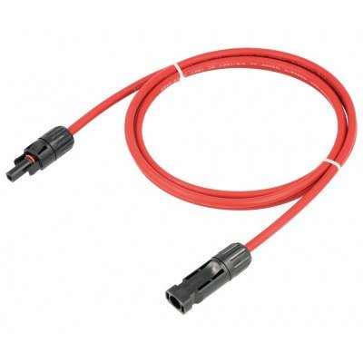 Conexion Placa Solar MC4 6mm Macho-Hembra 2mts ROJO