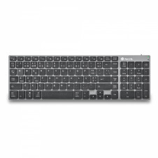 NGS FORTUNE-BT, QWERTY, PT teclado Bluetooth Portugués Negro, Plata