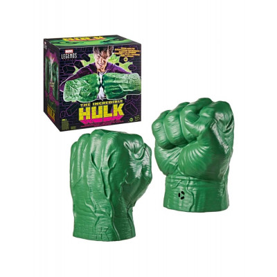 Incredible hulk premium role - play fists with smash 'n bash sound fx. marvel legends series. hasbro