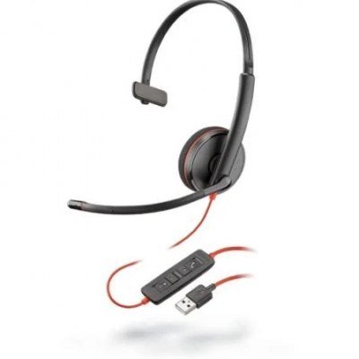 AURICULARES PLANTRONICS BLACKWIRE C3210 A - MONOAURAL - MICRÓFONO CON CANCELACIÓN DE RUIDO - CONTROL REMOTO EN CABLE - USB
