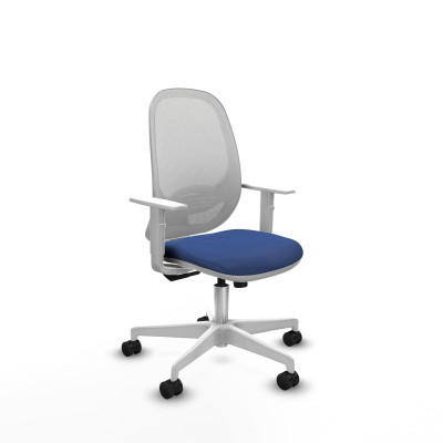 Cilanco blanca sincro malla blanca bali azul marino brazos blancos base blanca ruedas 65mm nailon