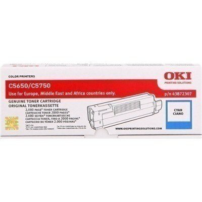 OKI C5650/C5750 Cyan Cartucho de Toner Original - 43872307